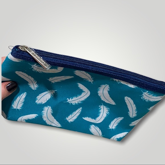Clinique X Jonathan Adler Blue Feather Makeup Bag - Picture 4 of 5